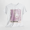 Glamour Leopard Unisex Heavy Cotton T-Shirt, Cute Tee, Fashion T-Shirt, Wild Animal Shirt