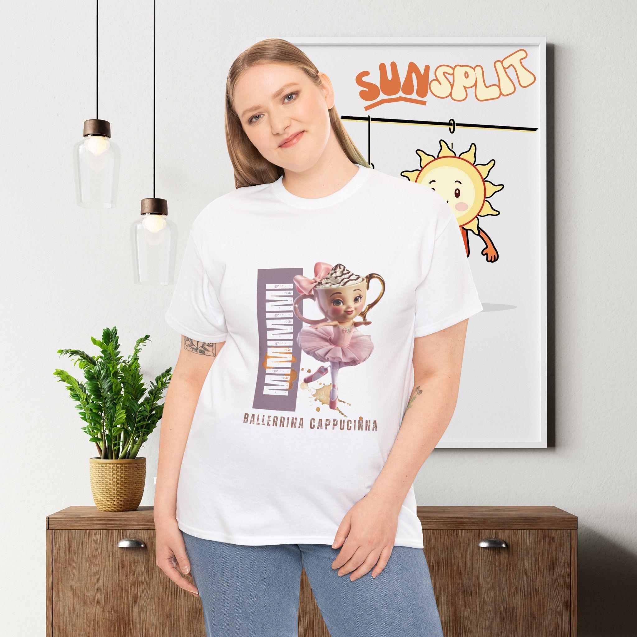Ballerina Cappuccino T-Shirt, Cute Meme Unisex Cotton Shirt, Italian Brainrot