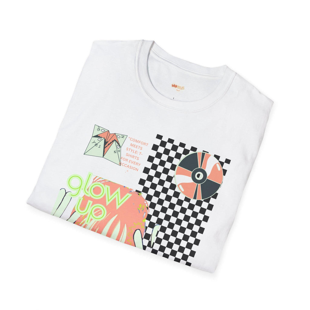 Glow Up Neon Girl Unisex Softstyle T-Shirt