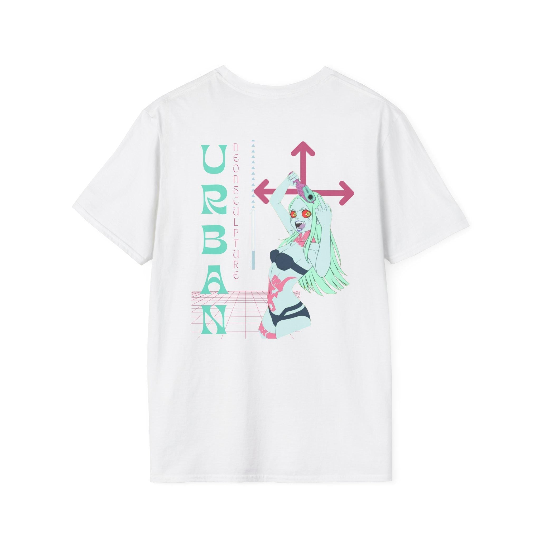 Cyberpunk Urban Art Unisex Softstyle T-Shirt, Streetwear Fashion, Perfect Gift, Casual Wear