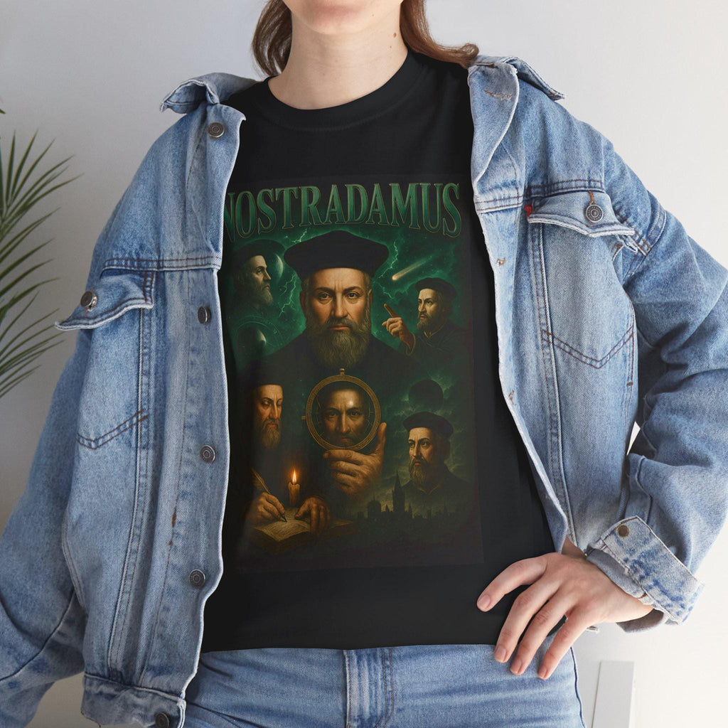 Retro Nostradamus Shirt, Unisex Cotton Tee, Astrology Gift, Psychic, Occult Fashion, Spiritual T-Shirt, Unique Graphic Shirt, Vintage-style