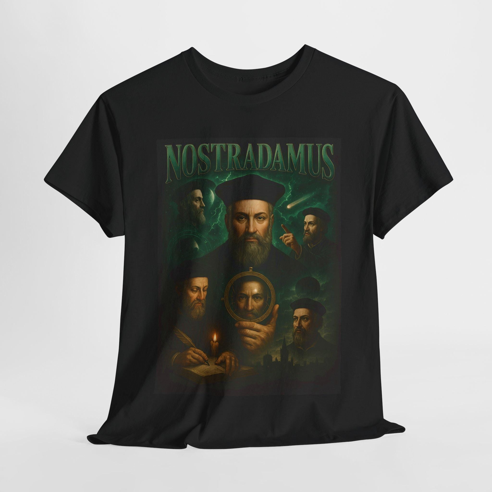 Retro Nostradamus Shirt, Unisex Cotton Tee, Astrology Gift, Psychic, Occult Fashion, Spiritual T-Shirt, Unique Graphic Shirt, Vintage-style