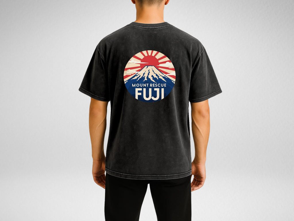 Mount Fuji Rescue Oversize Snow Washed T-Shirt