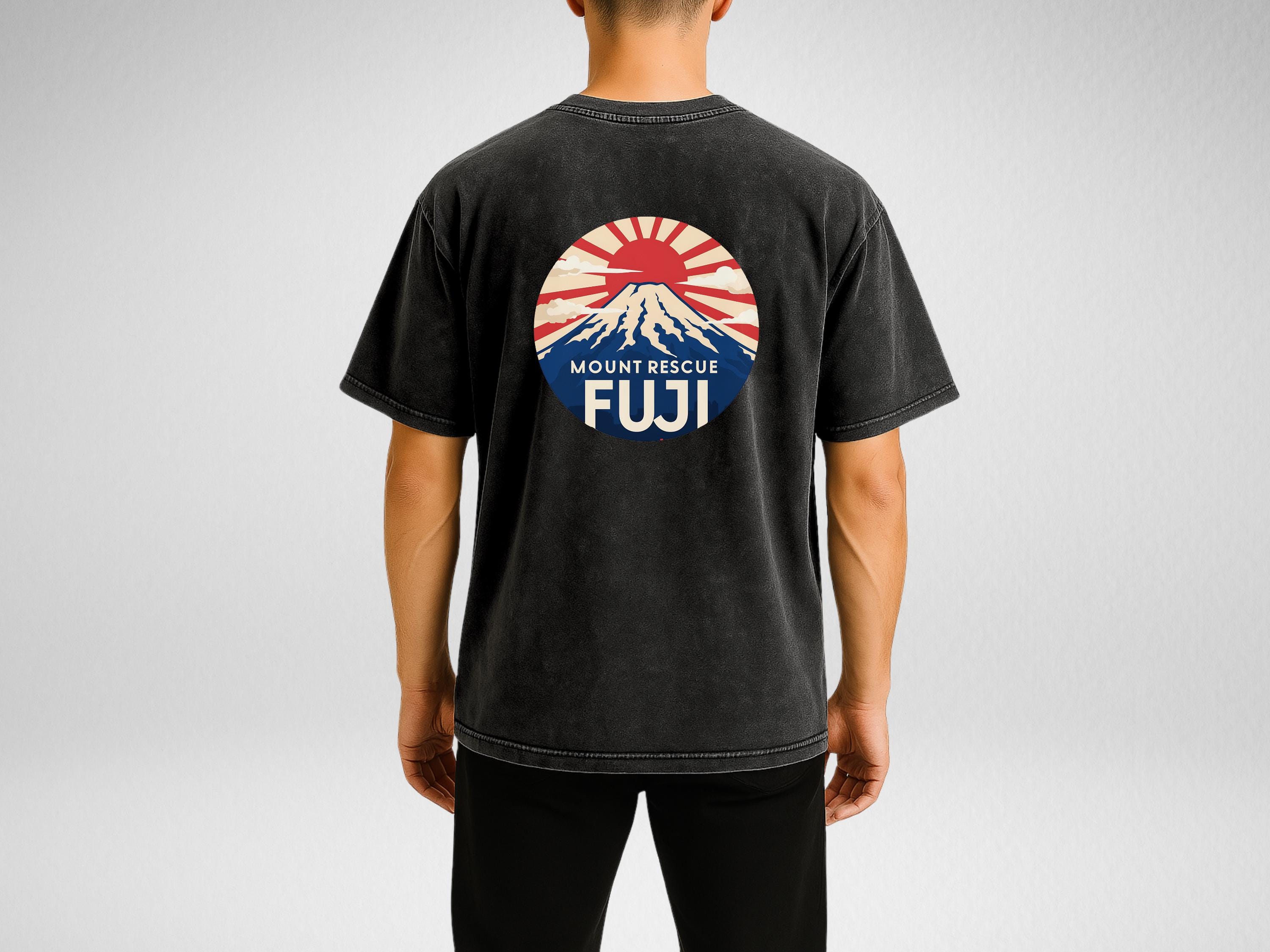 Mount Fuji Rescue Oversize Snow Washed T-Shirt