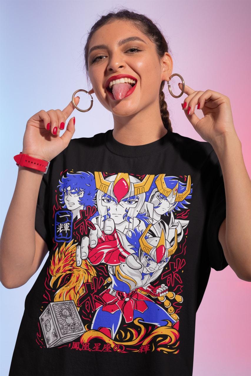 Knights of the Zodiac T-shirt,yoga,Leo Aiolia,Aries Mu, Exclusive Shirt, Graphic Anime Tee, Manga Shirt, Japanese Anime