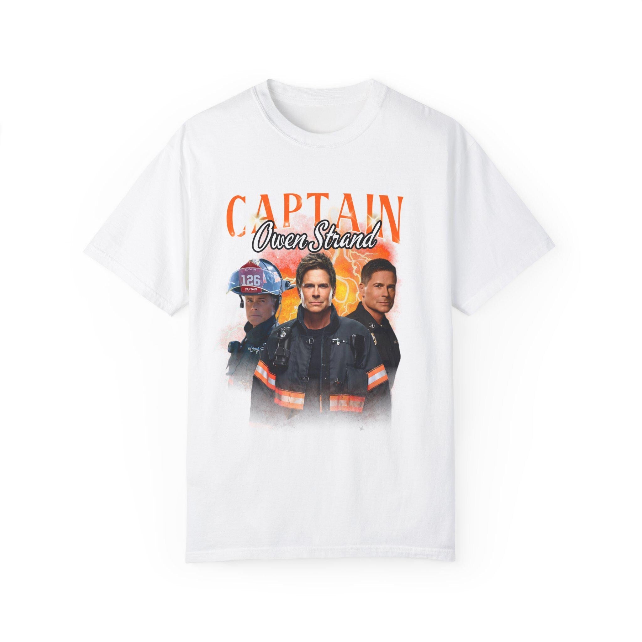 Captain Owen Strand Tee | 9-1-1 TV Show Fan Shirt, Bootleg Rap Tee, 911, 9/11 show, Rob Lowe Fan Shirt, 90's Style Bootleg, 9-1-1 Lone Star