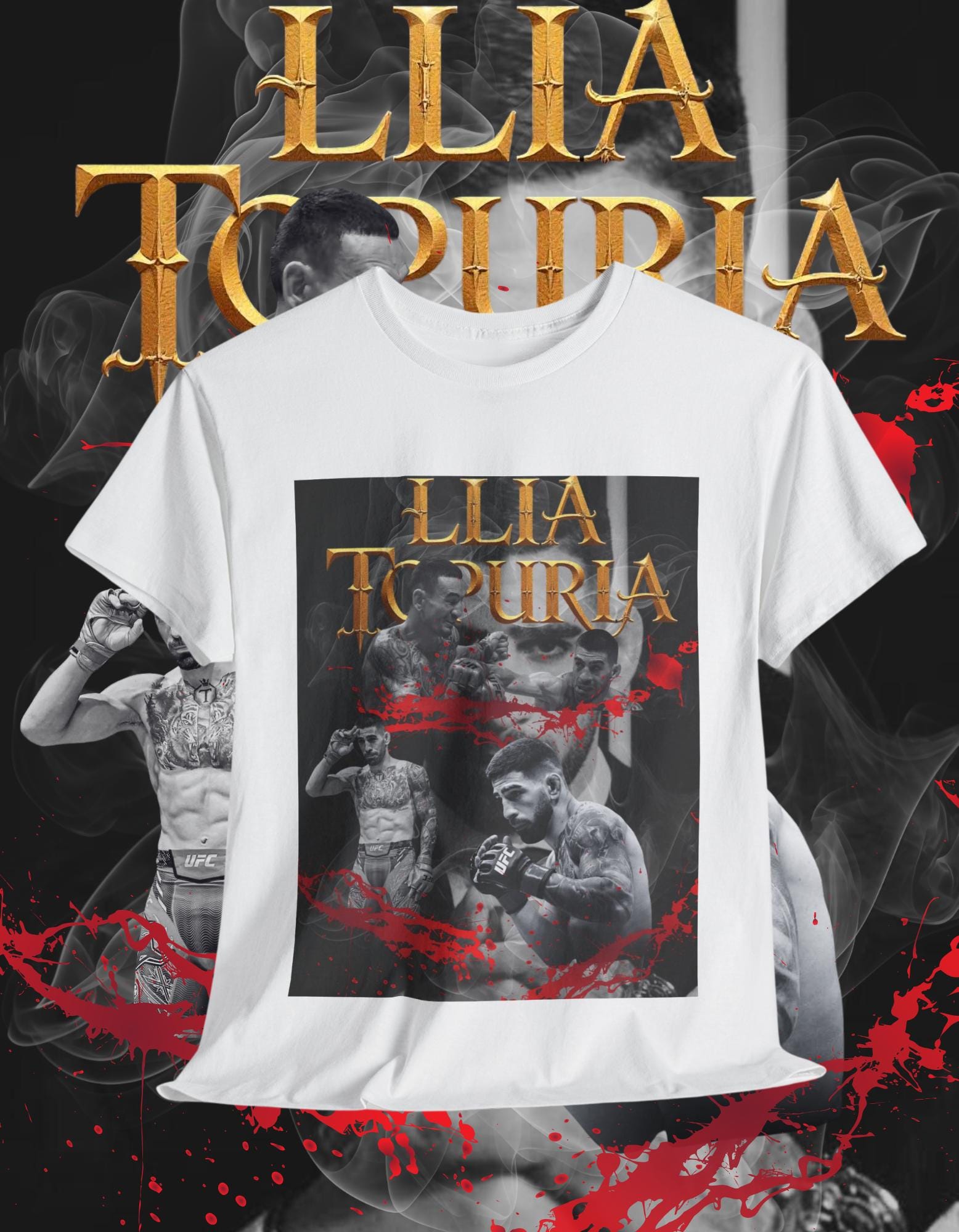 Ilia Topuria "el matador" t-shirt, fan tee, 90's Retro Graphic Tee, martial arts shirts, ufc t-shirt, UFC Fighter, mma, UFC Bootleg Tee