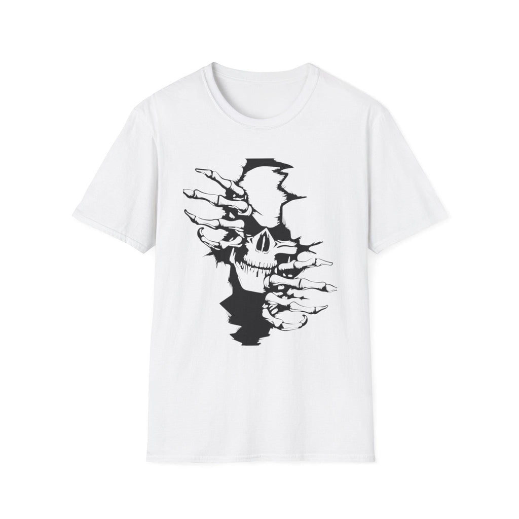 Unisex Softstyle T-Shirt skeleton picture t-shirt skull T-Shirt illustrated t-shirt skull art T-Shirt Skull Art Design front picture t-shirt
