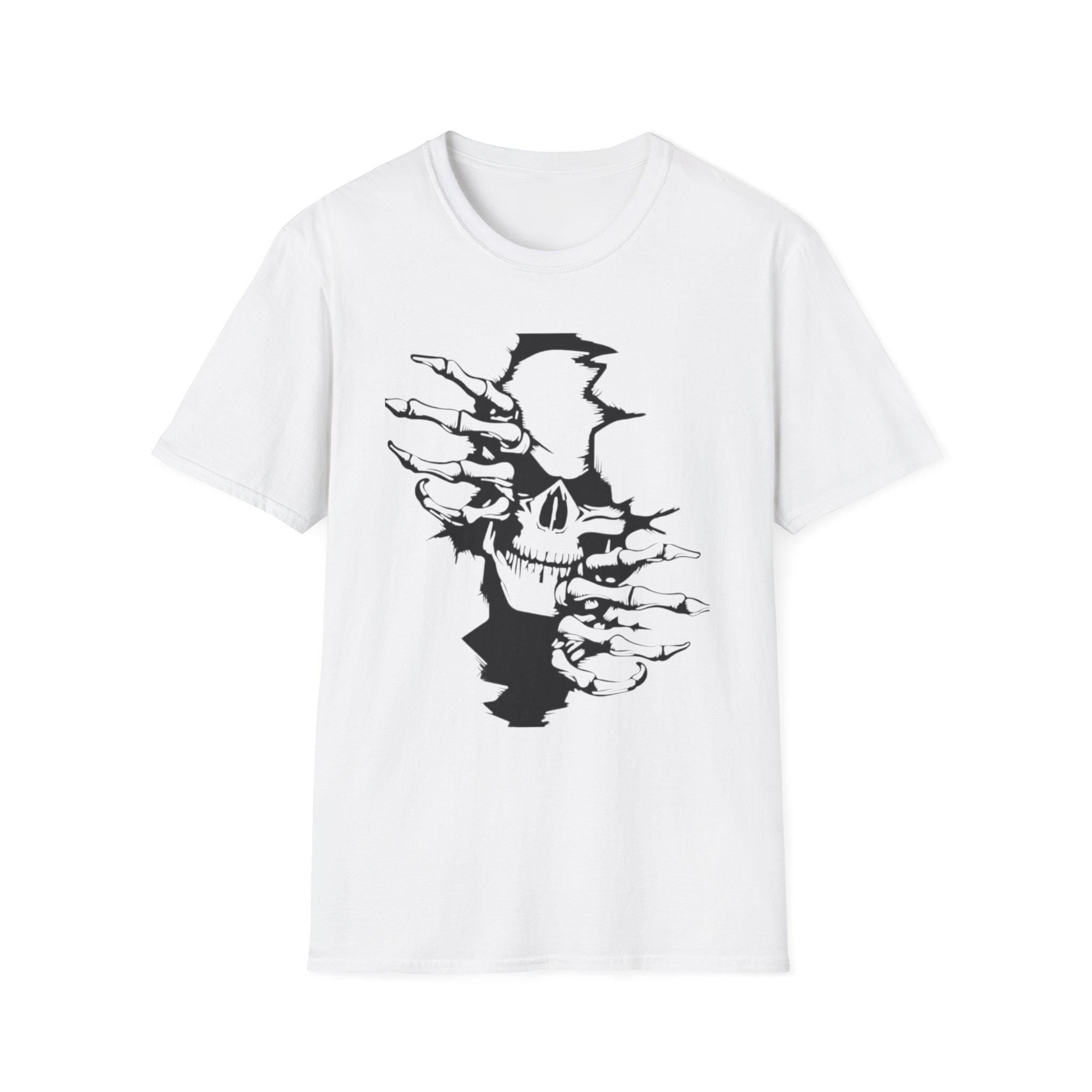 Unisex Softstyle T-Shirt skeleton picture t-shirt skull T-Shirt illustrated t-shirt skull art T-Shirt Skull Art Design front picture t-shirt
