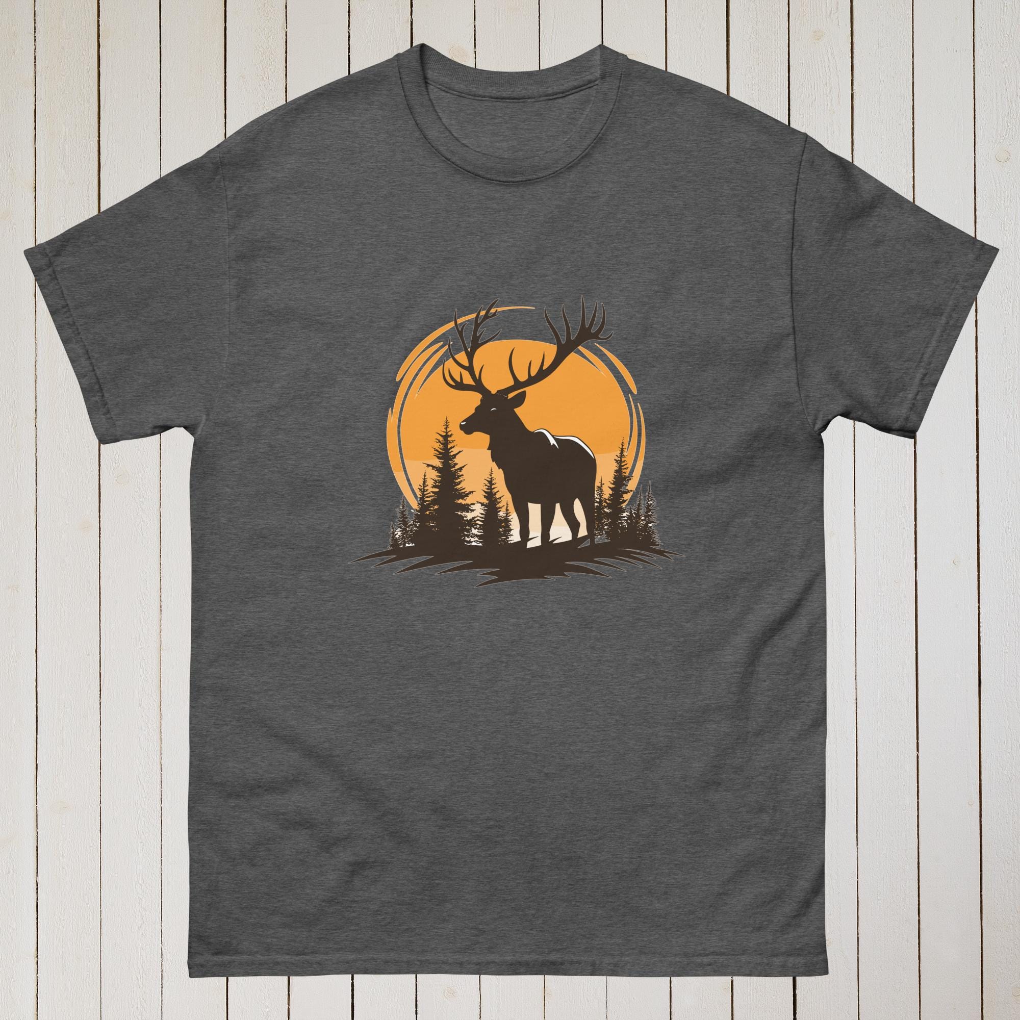 Deer in the Sunset â€“ Nature Design for Outdoor Lovers â€“ Classic Unisex T-Shirt
