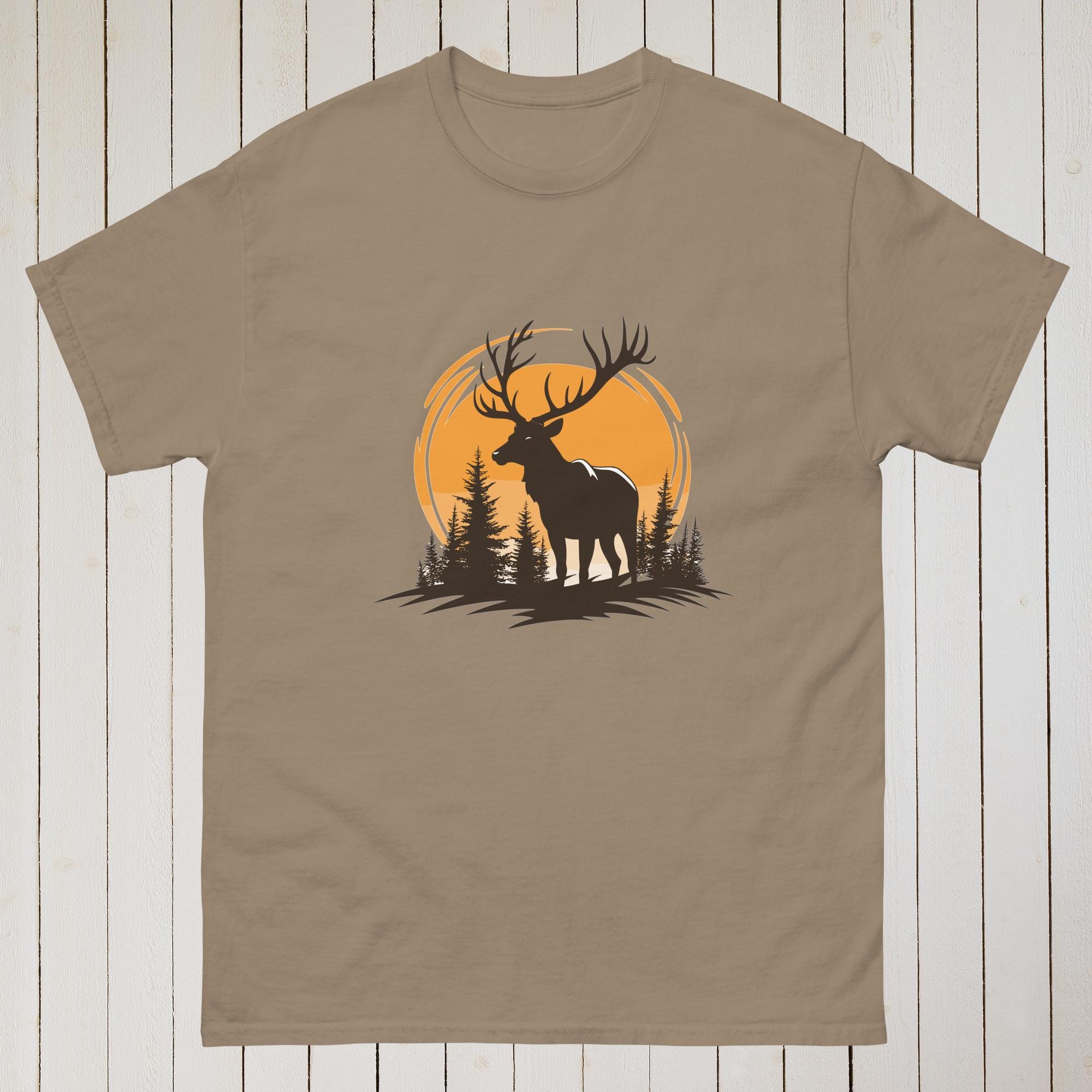 Deer in the Sunset â€“ Nature Design for Outdoor Lovers â€“ Classic Unisex T-Shirt