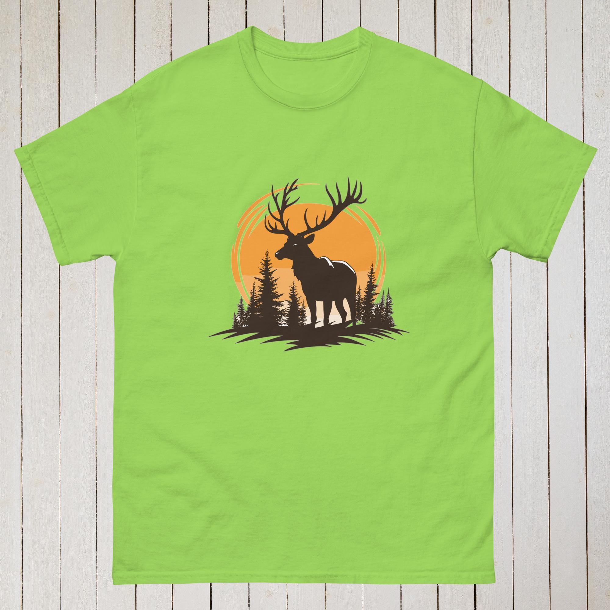 Deer in the Sunset â€“ Nature Design for Outdoor Lovers â€“ Classic Unisex T-Shirt