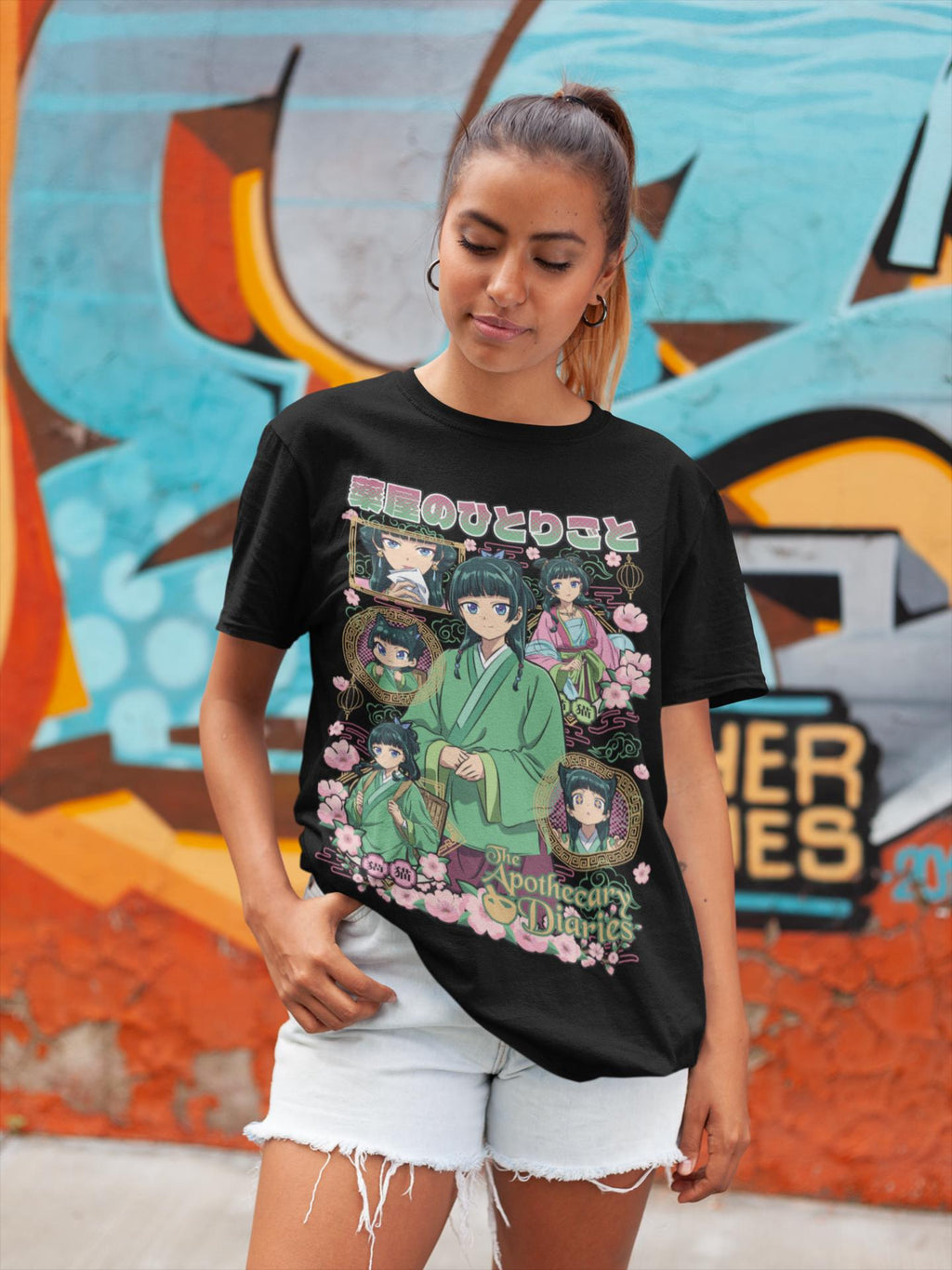 Maomao The Apothecary Diaries Essential T-shirt Anime Black Shirt , Manga Shirt,Anime Vintage Special Unisex T-shirt