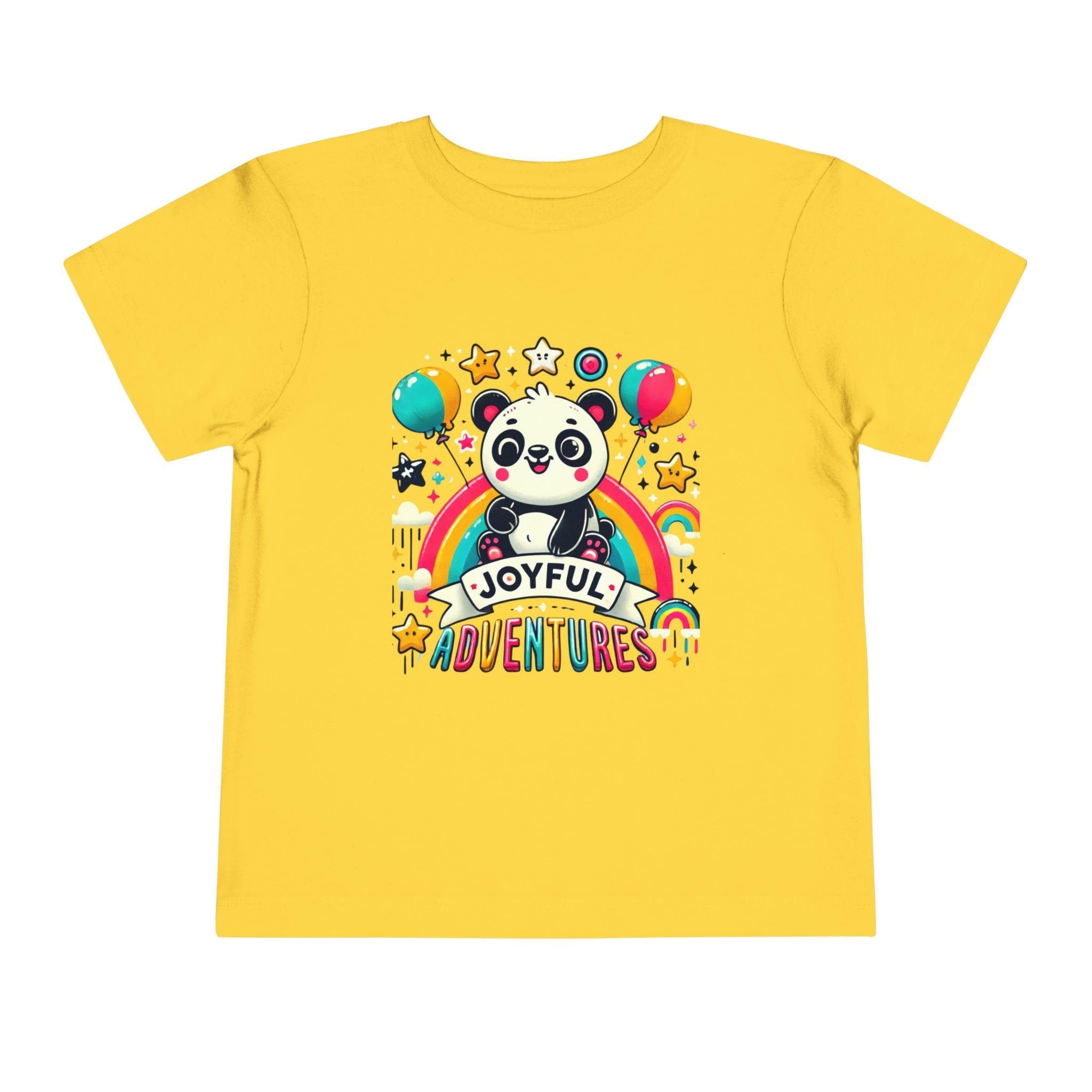 Toddler Short Sleeve Tee - Sevimli Panda, Cute Kids Shirt, Animal Lover Gift, Children's Clothing, Adorable Toddler Top