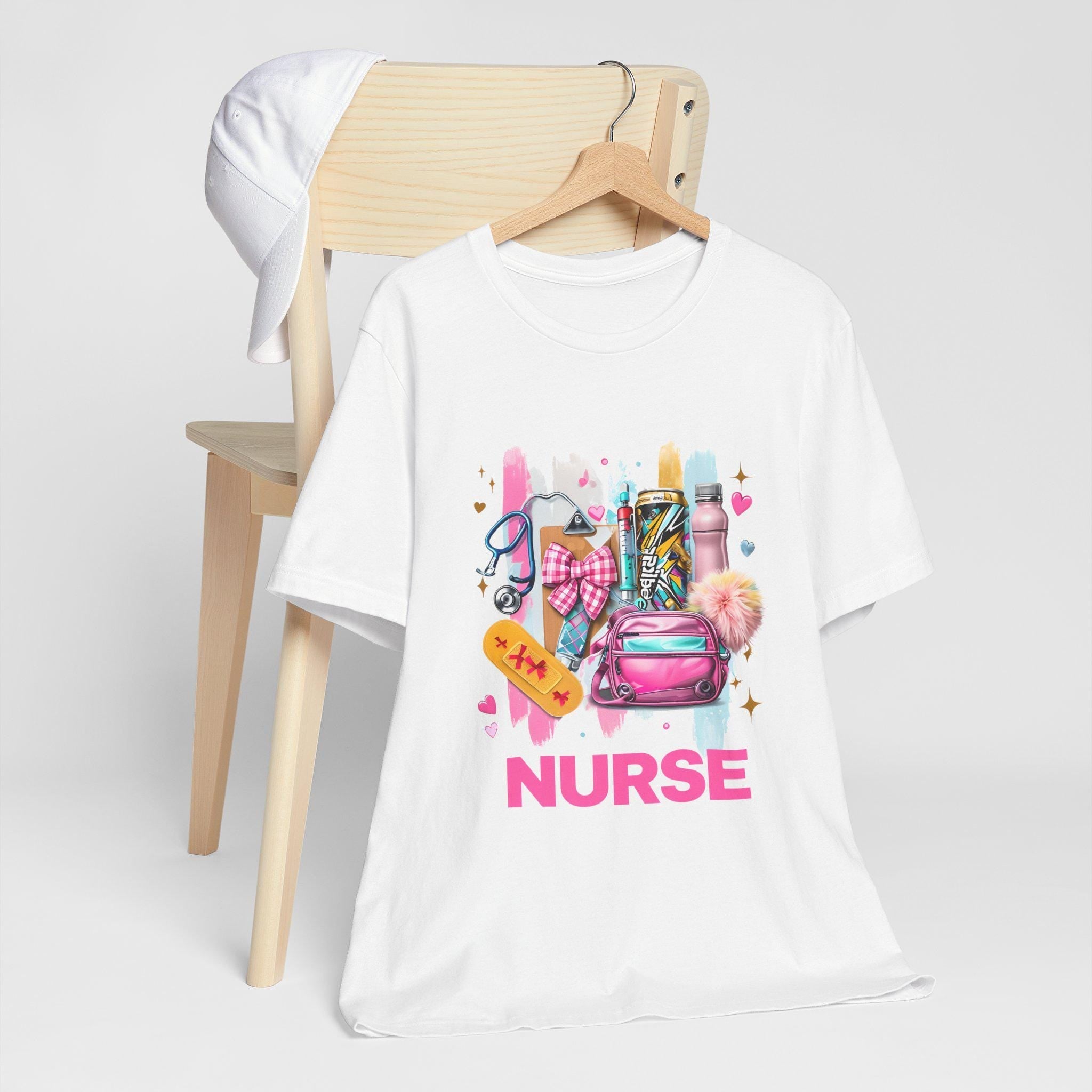 Coquette Pastel Brushstroke Nurse Appreciation shirt, Gift for Nurse, Medical Staff Thank You Tee, Soft  Jersey Shirt, Healthcare Worker