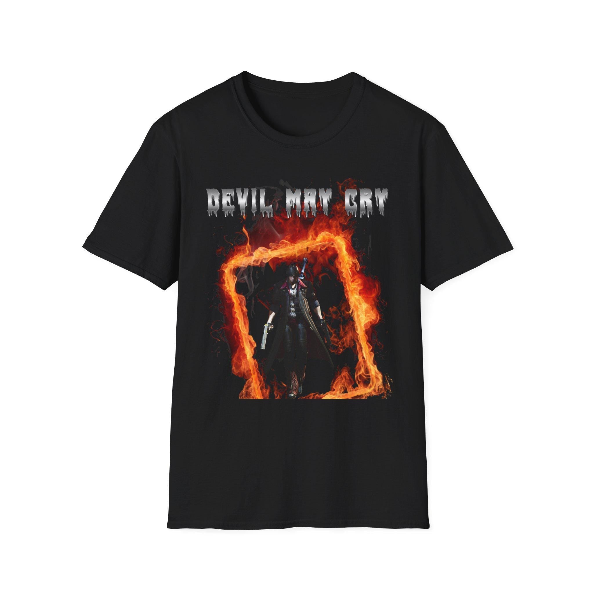 Devil May Cry Dante Unisex Softstyle T-Shirt, Gamer Tee, Devil May Cry Merch, Gamer Gift,dante t-shirt, devil may cry t-shirt, dante art