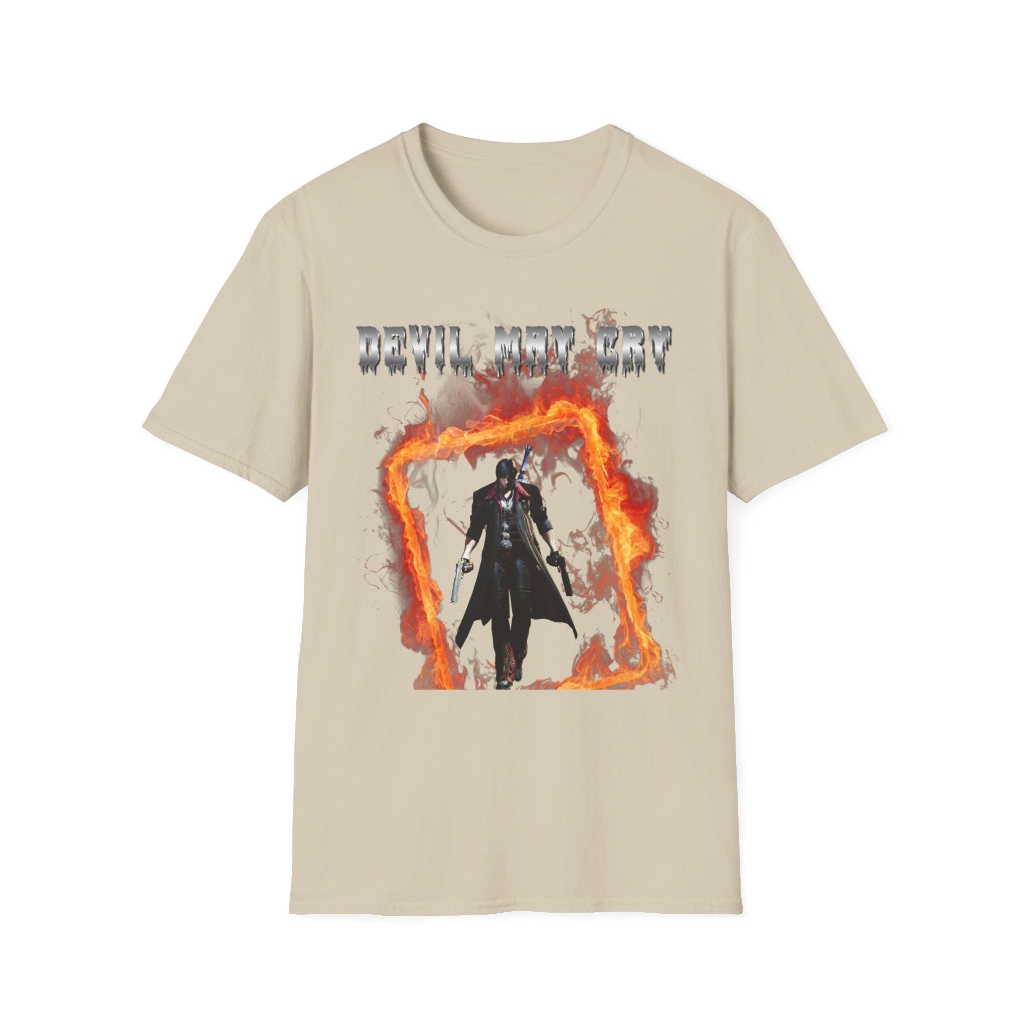 Devil May Cry Dante Unisex Softstyle T-Shirt, Gamer Tee, Devil May Cry Merch, Gamer Gift,dante t-shirt, devil may cry t-shirt, dante art