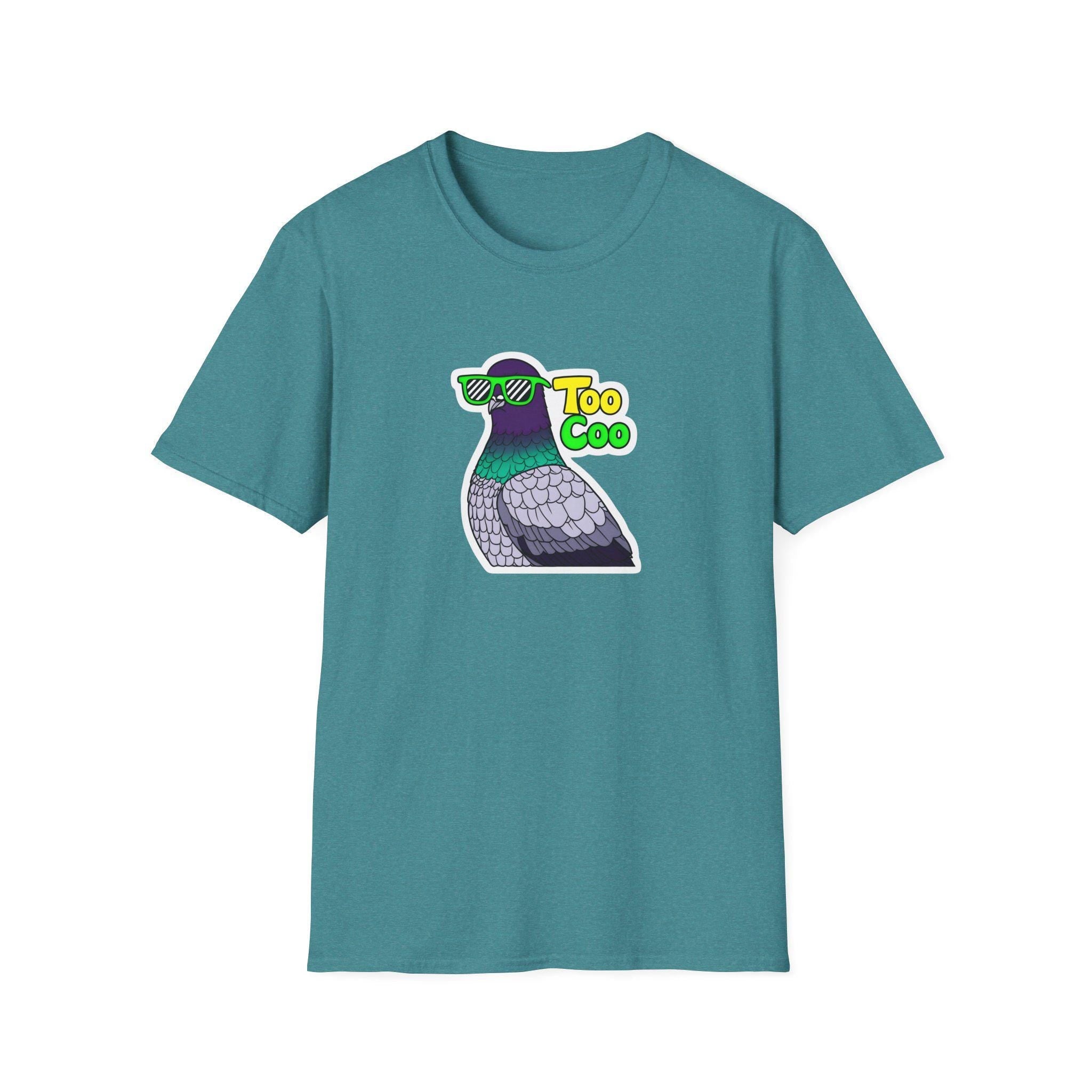 Pigeon shirt, Pigeon Unisex Softstyle T-Shirt, Bird Lover Tee, Nature Graphic Top, Animal Print Shirt, Wildlife Clothing