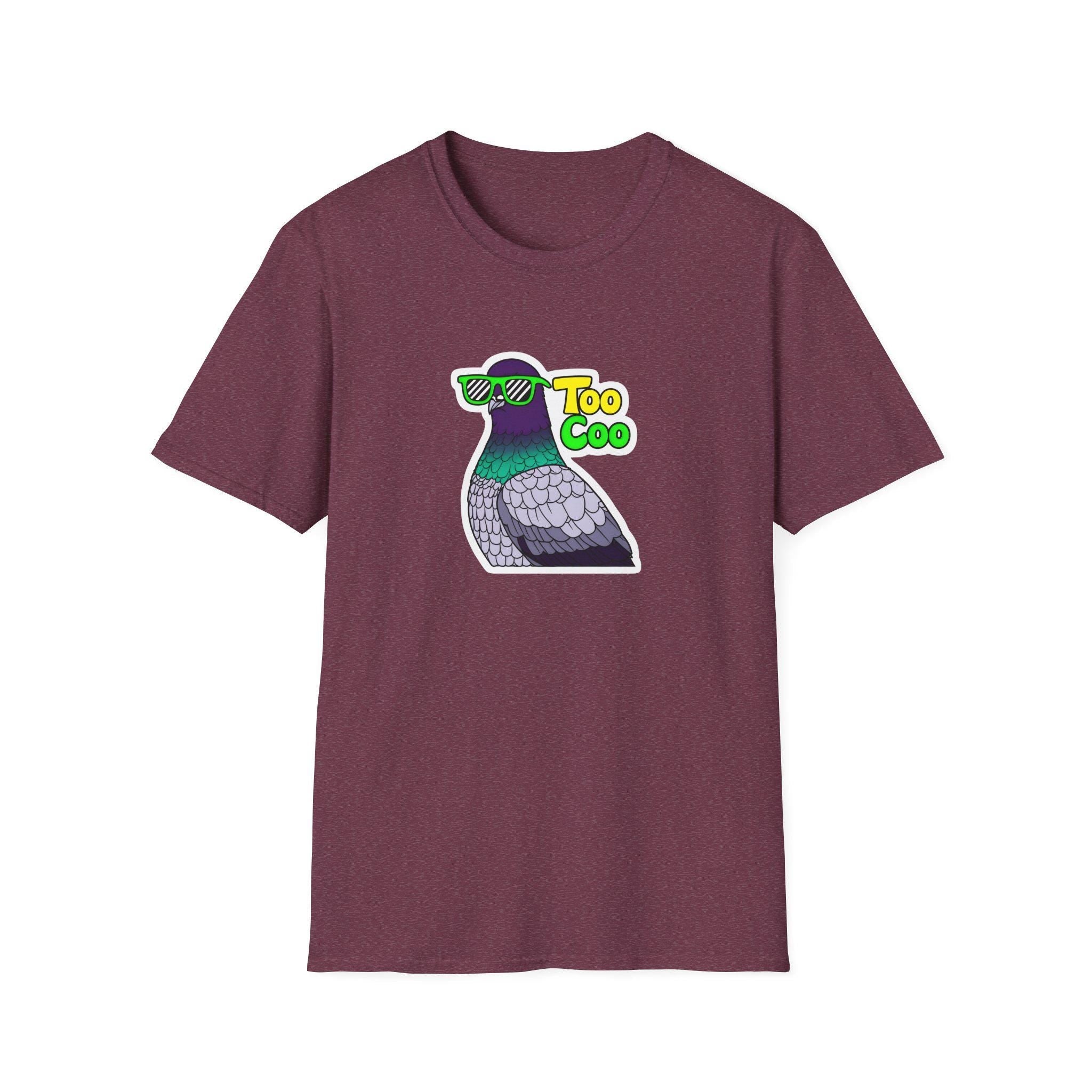 Pigeon shirt, Pigeon Unisex Softstyle T-Shirt, Bird Lover Tee, Nature Graphic Top, Animal Print Shirt, Wildlife Clothing