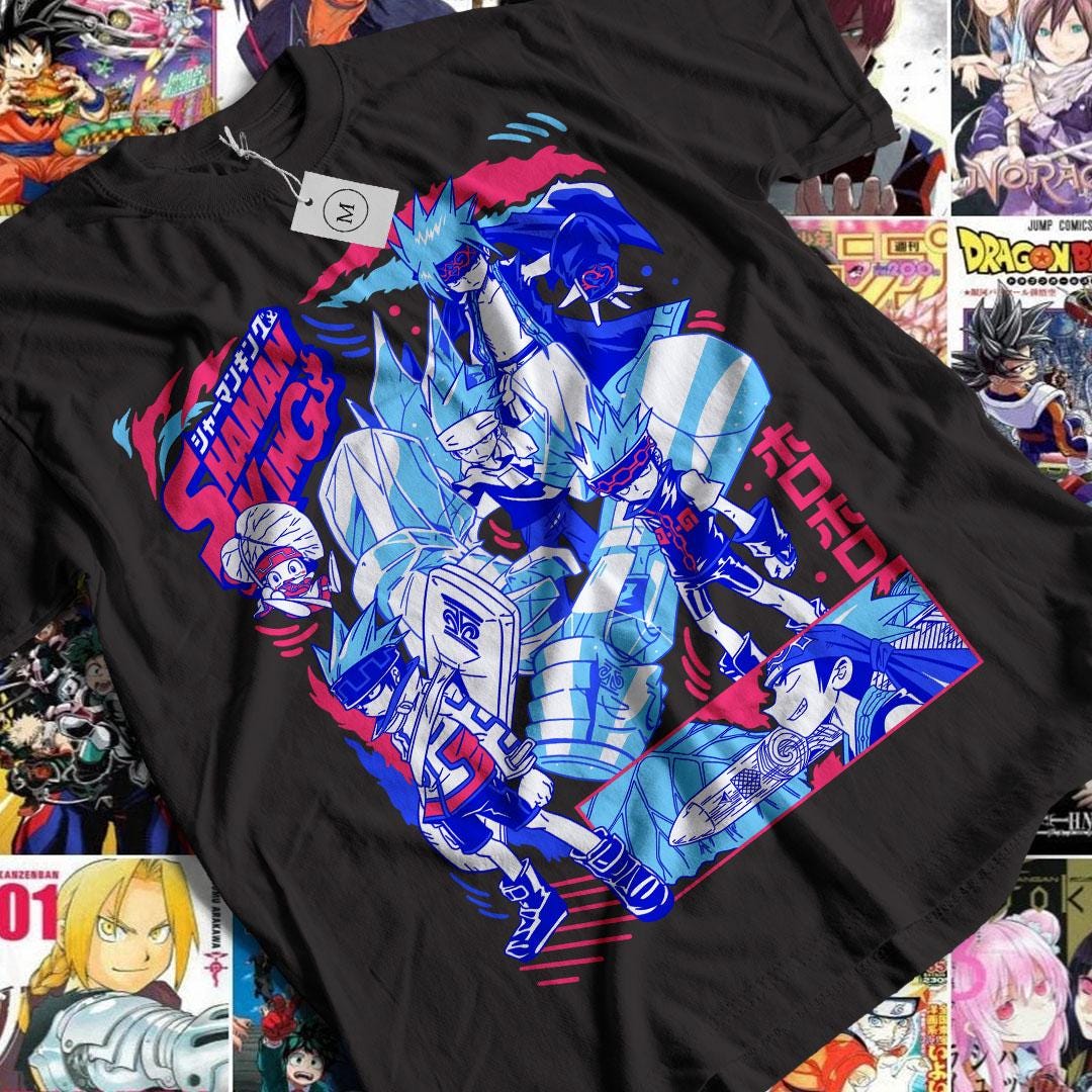 Shaman King Yoh Asakura T-Shirt , 100% Cotton Tee , Men's Women's, Graphic Anime Tee, Manga Shirt