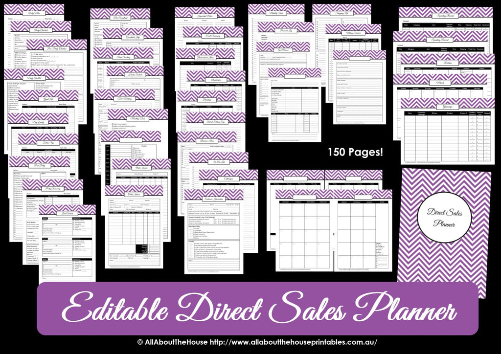 Household Binder Printables GET IT ALL Home Binder Cover Organisation Family Day Planner Pdf Printable Chevron Editable Diy 2025 2026 etc.