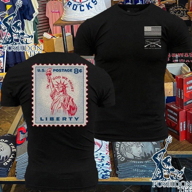 In God We Trust Liberty Us Postage T-shirt