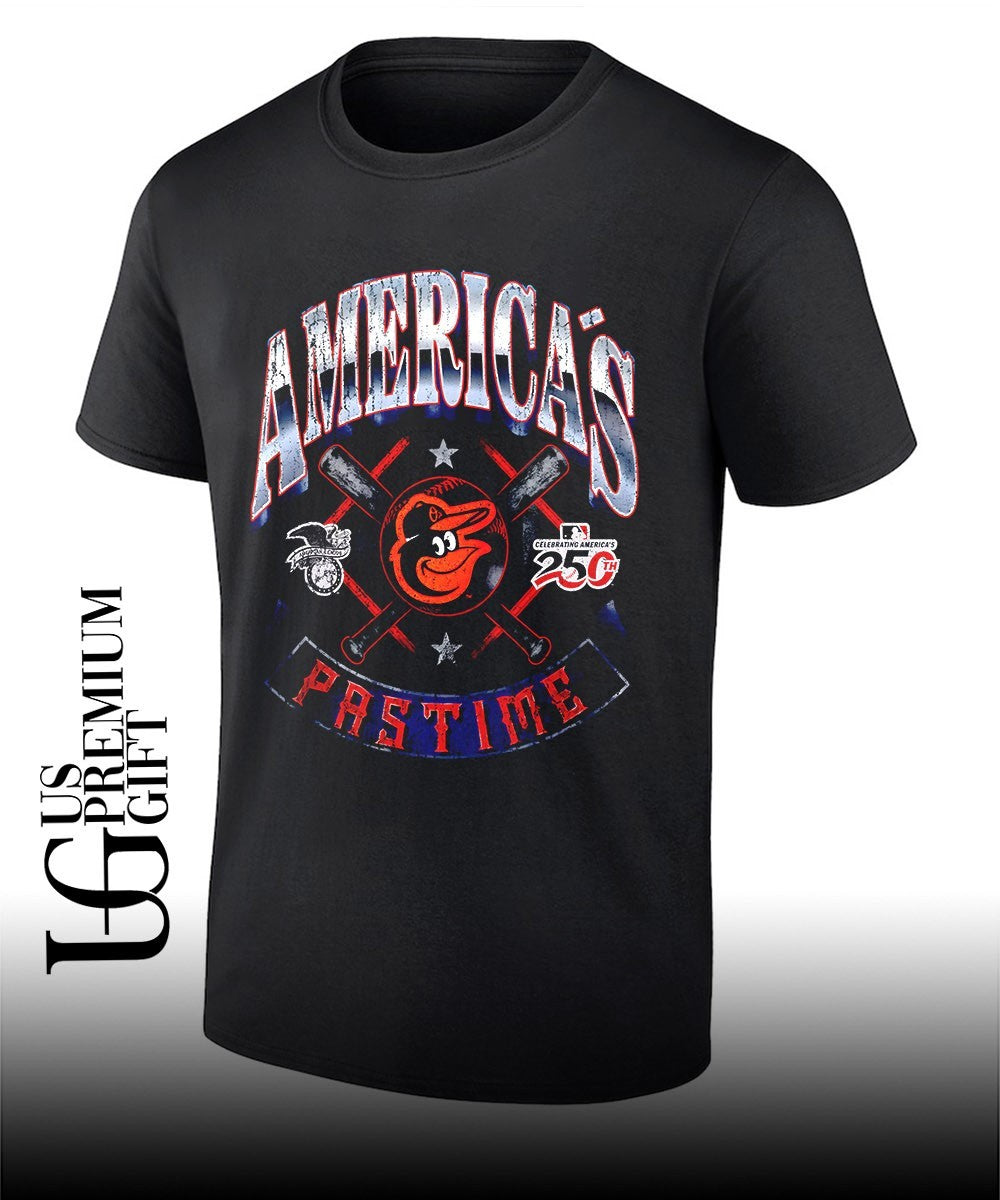 Baltimore Orioles baseball Americana 250th Pastime celebrating logo shirt