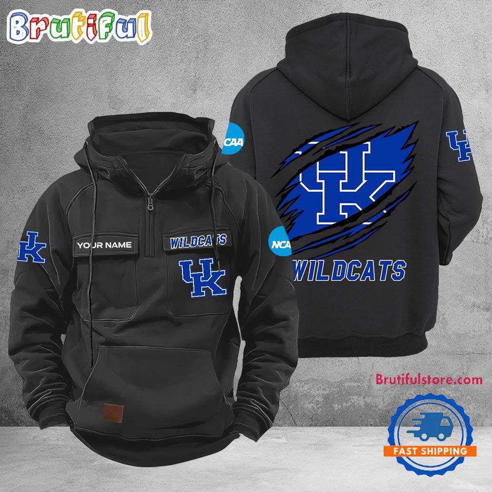 Kentucky Wildcats Sport Team Design Logo Name Cargo Hoodie