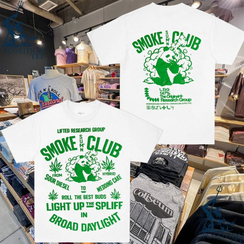 Lifted Research Group Panda Smoke Club Light Up The Spliff In Broad Daylight T-shirt