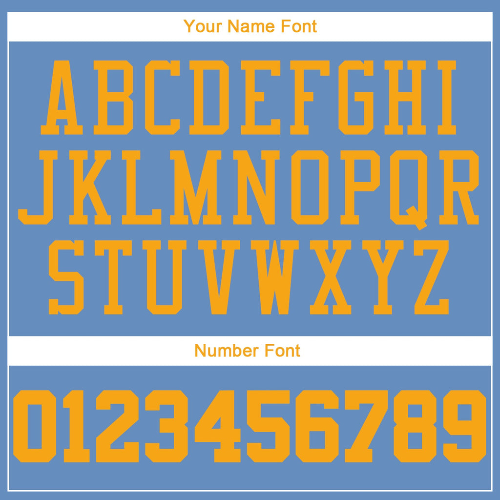 Custom Light Blue Gold Authentic Throwback Rib-Knit Baseball Jersey Shirt