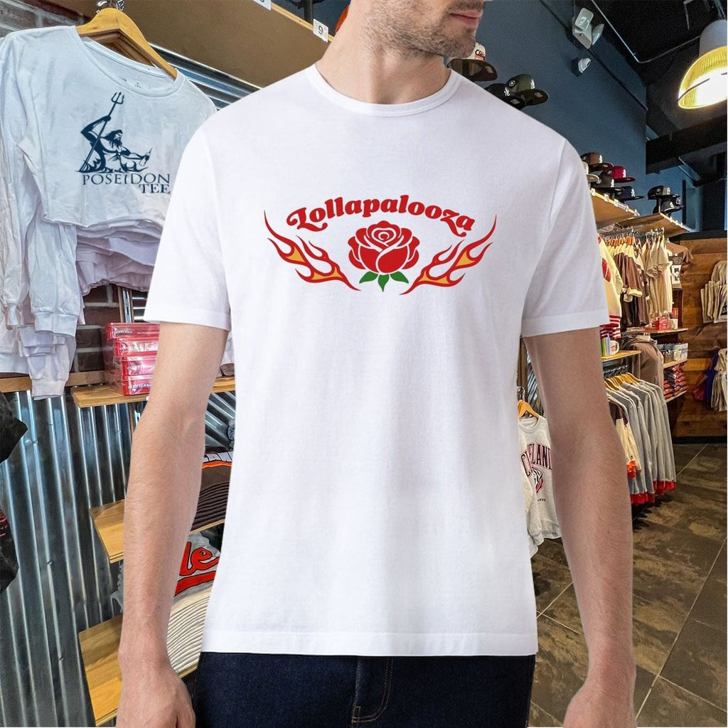 Lollapalooza Women’s Rose And Flame T-shirt