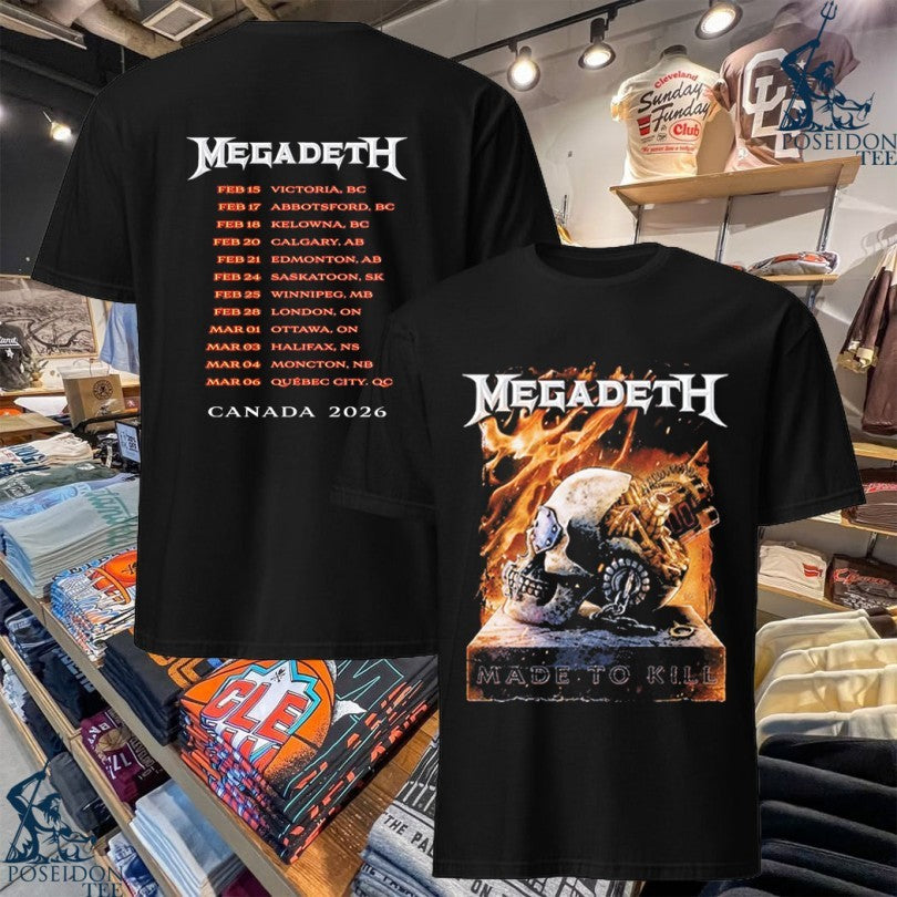 Megadeth Made To Kill Canada 2026 T-shirt