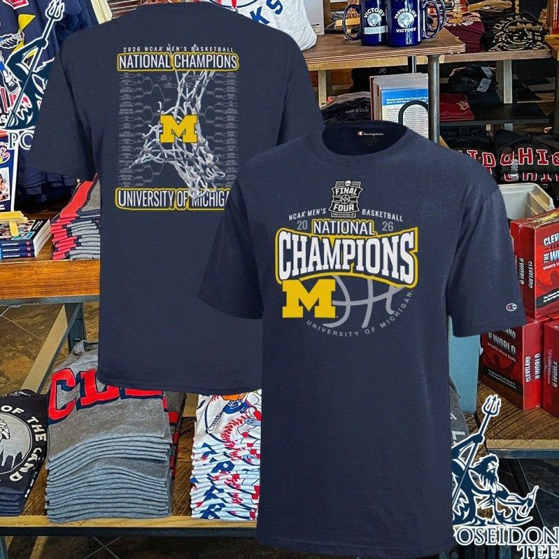 Michigan Wolverines Champion Youth 2026 NCAA Men’s Basketball National Champions T-shirt