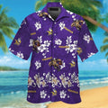 Minnesota Vikings Short Sleeve Button Up Tropical Hawaiian Shirt VER016