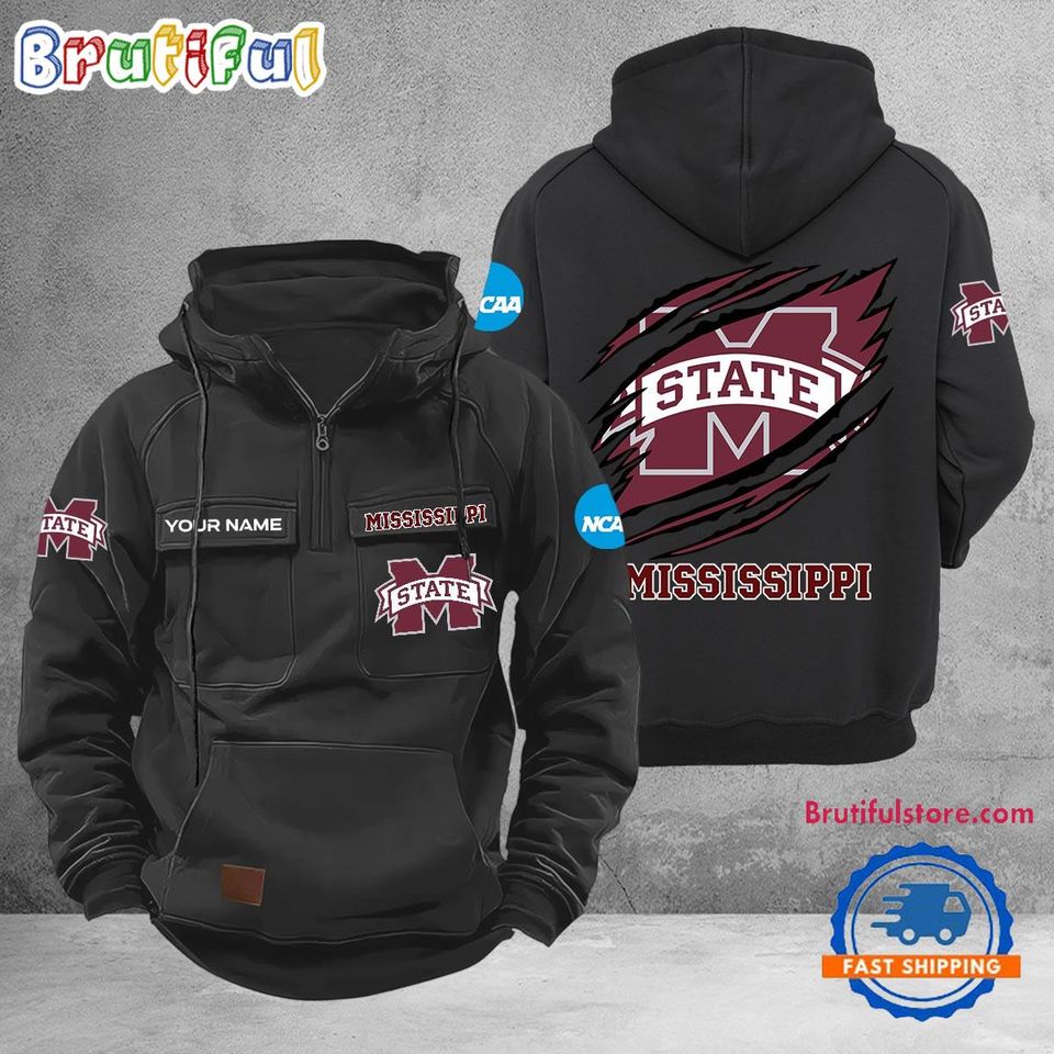 Mississippi State Bulldogs Sport Team Design Logo Name Cargo Hoodie
