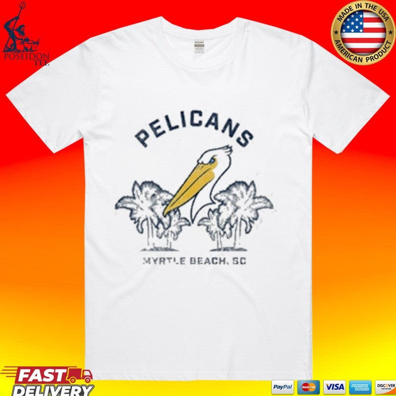 Myrtle Beach Pelicans 108 Stitches Ladies Natural Vista T-shirt