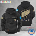Navy Midshipmen Sport Team Design Logo Name Cargo Hoodie