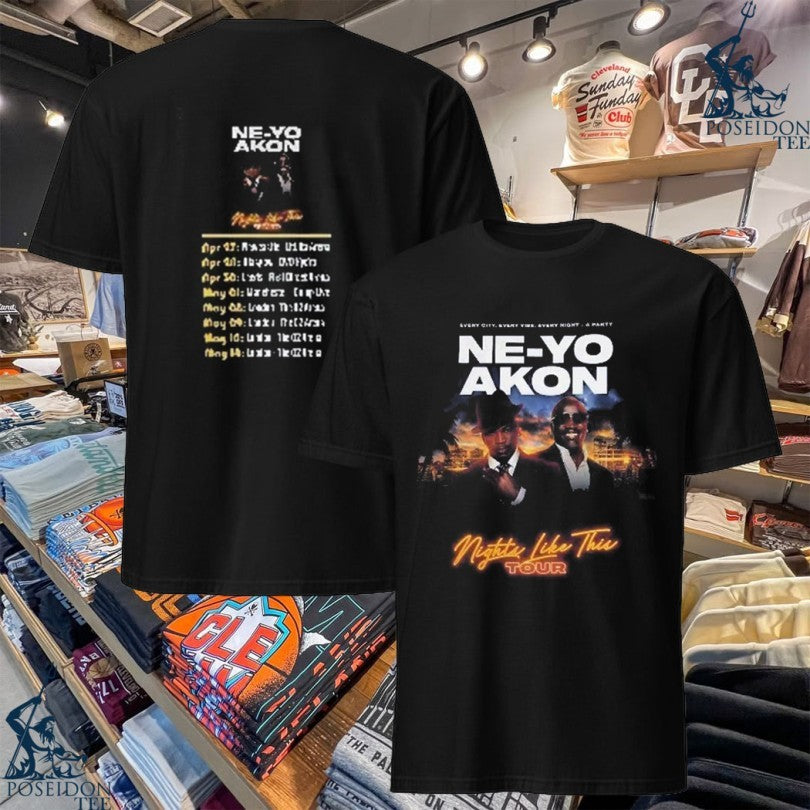 Ne-yo Akon Nights Like This Tour 2026 T-shirt