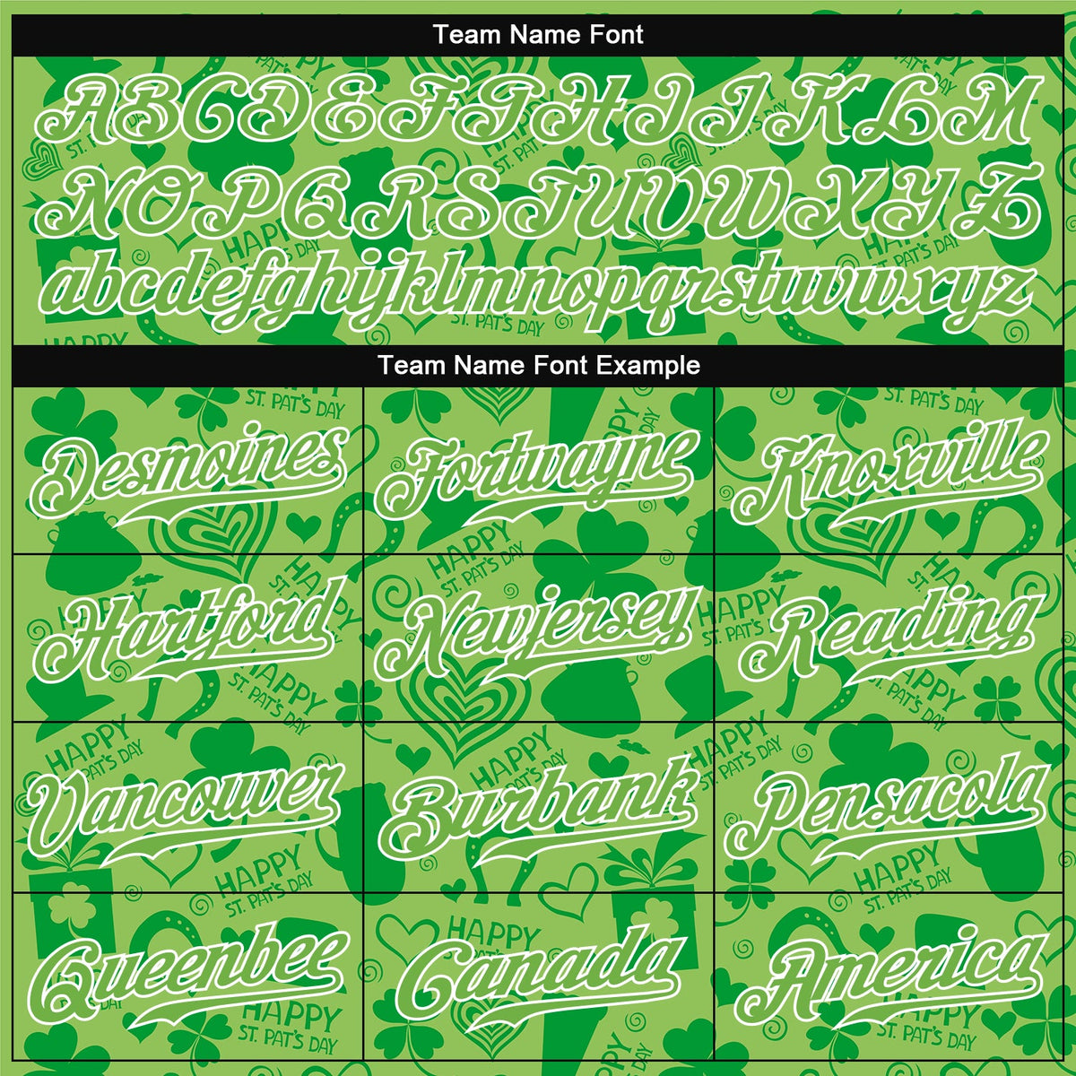 Custom Neon Green Neon Green-White 3D Pattern Design Authentic St. Patrick's Day Baseball Jersey