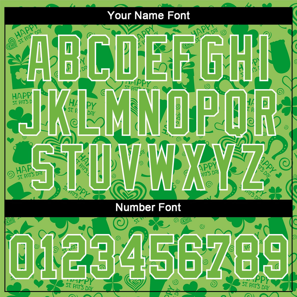 Custom Neon Green Neon Green-White 3D Pattern Design Authentic St. Patrick's Day Baseball Jersey