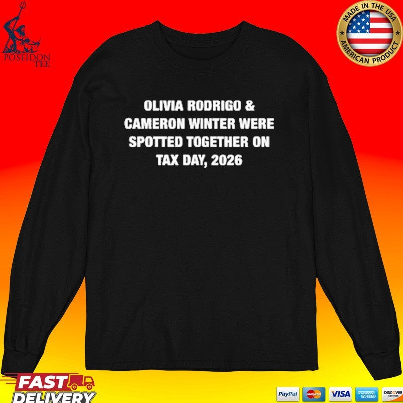 Olivia Rodrigo & Cameron Winter Were Spotted Together On Tax Day 2026 T-shirt