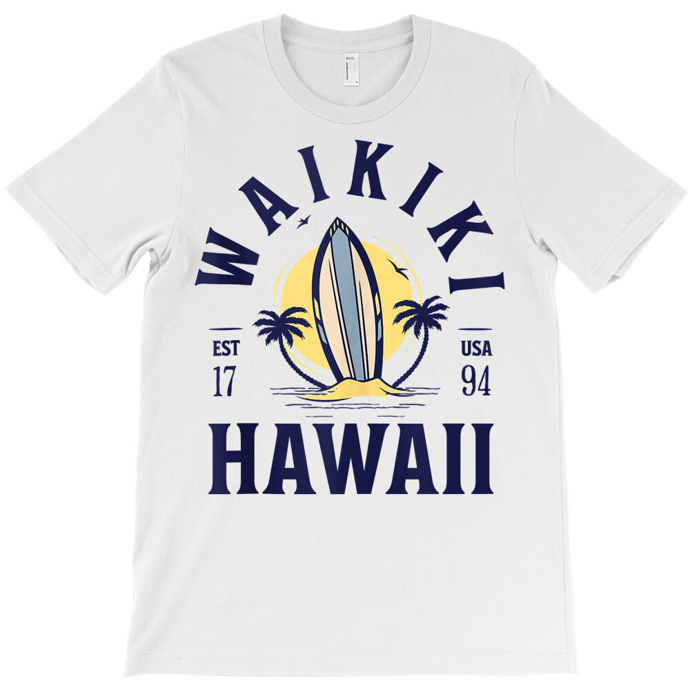 waikiki hawaii beach surf summer vacation vintage tank top T-Shirt
