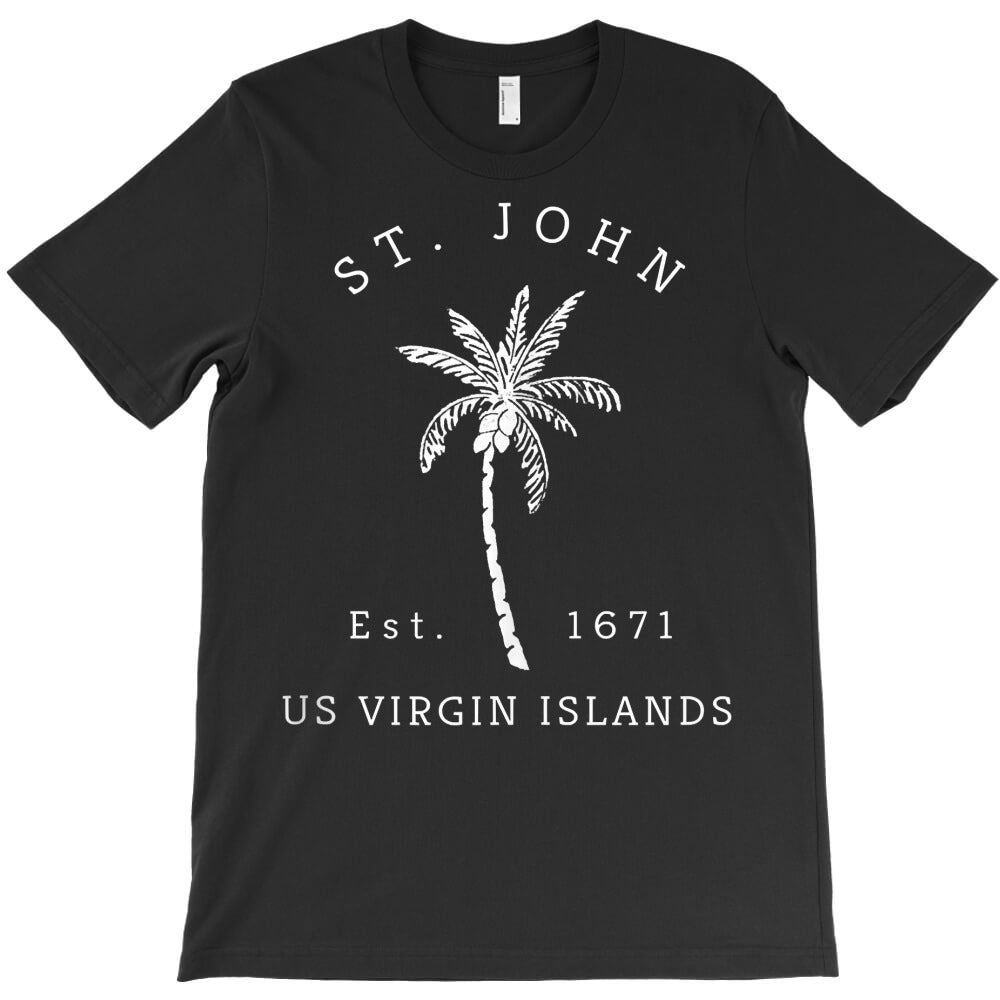 original st. john virgin islands palm tree novelty art tank top T-Shirt