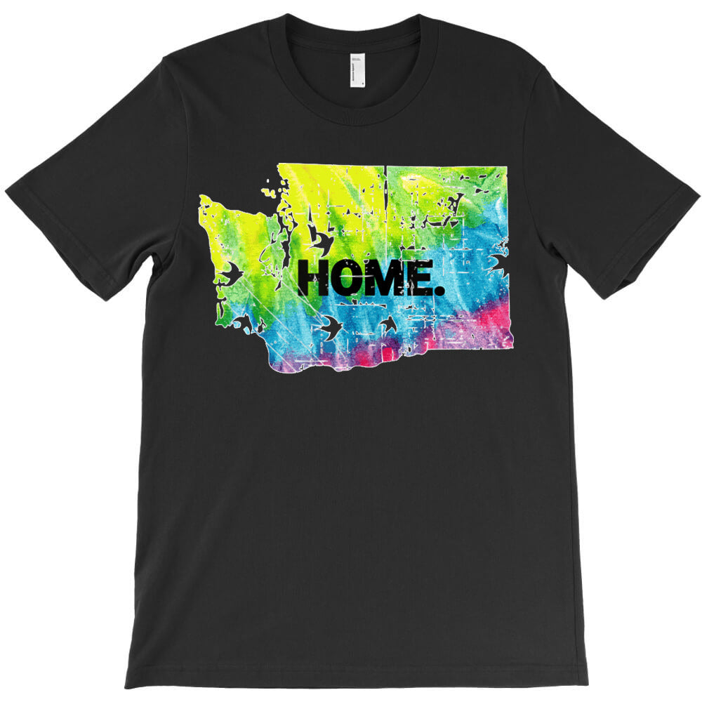 Distressed Washington State Tie Dye Tank Top T-Shirt
