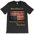 American Flag Distress Upside Down Thomas Jefferson Patriot T-Shirt