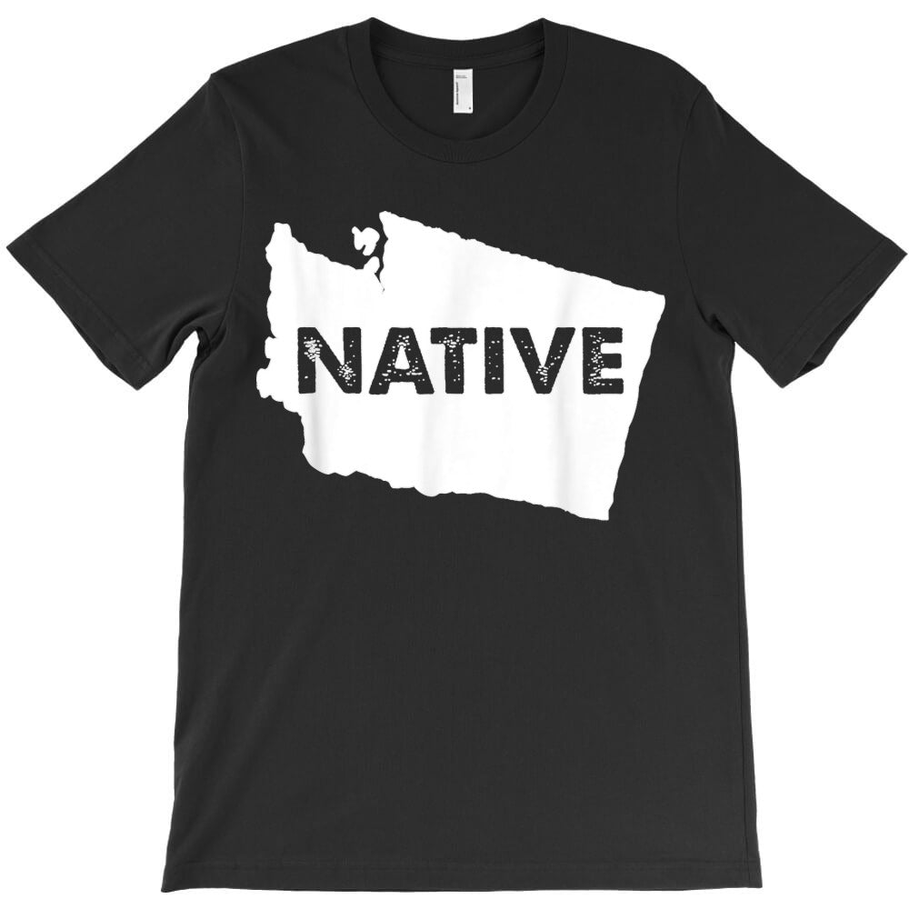 Native Washington State Pride Gift Outline T-Shirt