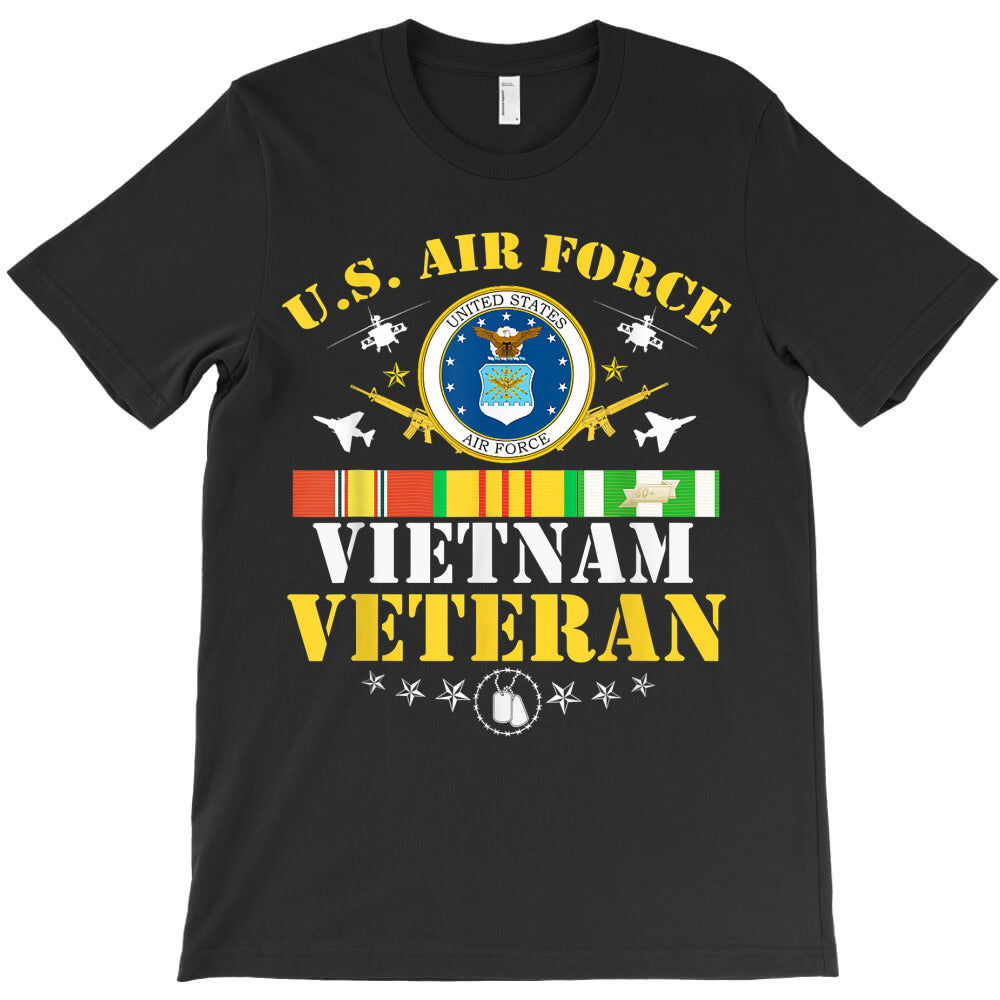 US Air Force Vietnam Veteran USA Flag Vietnam Vet Flag T-Shirt