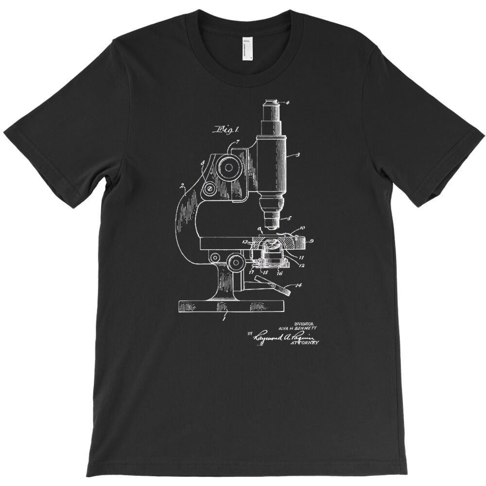 Microscope, Microscope art, Microscope vintage, Microscope painting, p T-Shirt