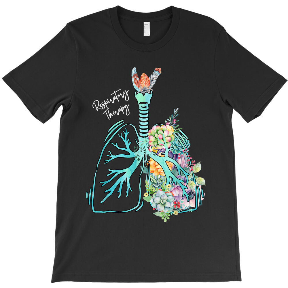 Respiratory Therapy Flower Lung Respiratory Therapist T-Shirt