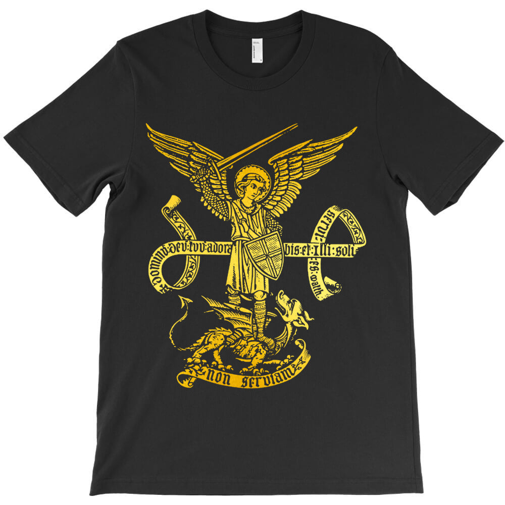 st michael archangel catholic angel defend us T-Shirt